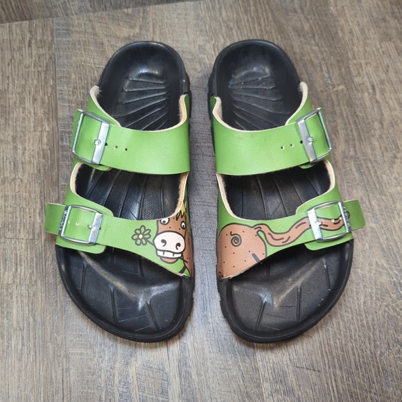 Birkenstock Shoes - Birkis by Birkenstock Woodby Green Horse Arizona EUR 39 US Women 8 Men 6 Rare